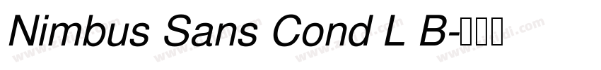 Nimbus Sans Cond L B字体转换
